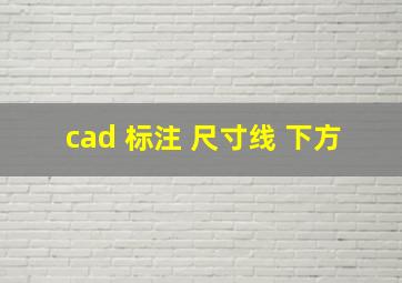 cad 标注 尺寸线 下方